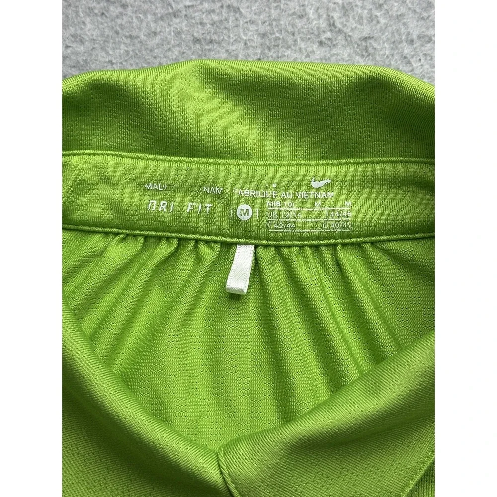 Nike Sleeveless Polo Top in Bright Lime Green